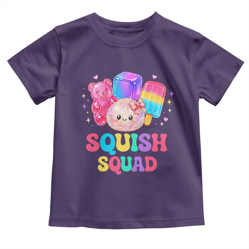 Squish Squad Kawaii Glitter Dumpling and Candy Graphic Toddler T Shirt Cute Gummy Bear Popsicle