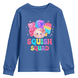 Squish Squad Kawaii Glitter Dumpling and Candy Graphic Youth Sweatshirt Cute Gummy Bear Popsicle