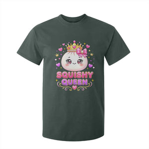 Squishy Queen Kawaii Glitter Dumpling Graphic T Shirt For Kid Cute Tiara Crown and Pink Bow