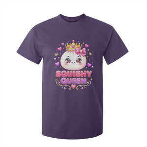 Squishy Queen Kawaii Glitter Dumpling Graphic T Shirt For Kid Cute Tiara Crown and Pink Bow