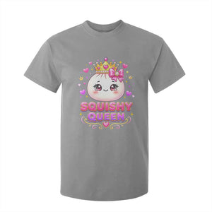 Squishy Queen Kawaii Glitter Dumpling Graphic T Shirt For Kid Cute Tiara Crown and Pink Bow