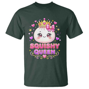 Squishy Queen Kawaii Glitter Dumpling Graphic T Shirt Cute Tiara Crown and Pink Bow