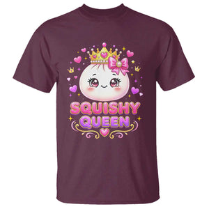 Squishy Queen Kawaii Glitter Dumpling Graphic T Shirt Cute Tiara Crown and Pink Bow