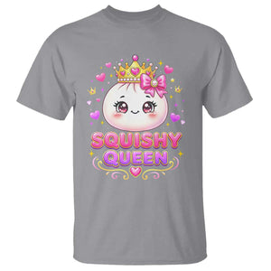 Squishy Queen Kawaii Glitter Dumpling Graphic T Shirt Cute Tiara Crown and Pink Bow