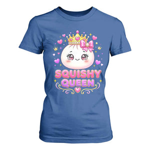 Squishy Queen Kawaii Glitter Dumpling Graphic T Shirt For Women Cute Tiara Crown and Pink Bow