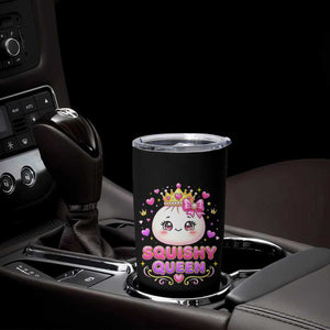 Squishy Queen Kawaii Glitter Dumpling Graphic Tumbler Cup Cute Tiara Crown and Pink Bow