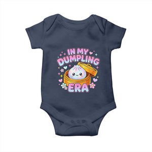 In My Dumpling Era Kawaii Pastel Graphic Baby Onesie Retro Groovy Glitter Bao Steamer Basket