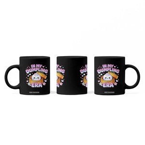 In My Dumpling Era Kawaii Pastel Graphic Coffee Mug Retro Groovy Glitter Bao Steamer Basket