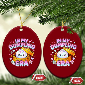 In My Dumpling Era Kawaii Pastel Graphic Ceramic Ornament Retro Groovy Glitter Bao Steamer Basket