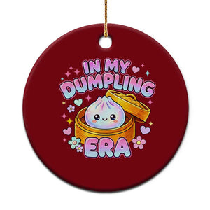 In My Dumpling Era Kawaii Pastel Graphic Ceramic Ornament Retro Groovy Glitter Bao Steamer Basket
