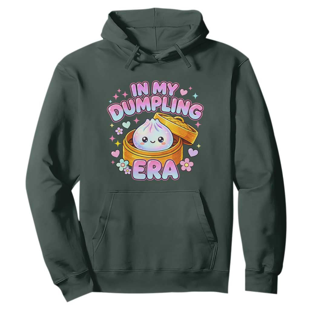 In My Dumpling Era Kawaii Pastel Graphic Hoodie Retro Groovy Glitter Bao Steamer Basket
