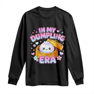 In My Dumpling Era Kawaii Pastel Graphic Long Sleeve Shirt Retro Groovy Glitter Bao Steamer Basket