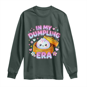 In My Dumpling Era Kawaii Pastel Graphic Long Sleeve Shirt Retro Groovy Glitter Bao Steamer Basket