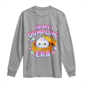In My Dumpling Era Kawaii Pastel Graphic Long Sleeve Shirt Retro Groovy Glitter Bao Steamer Basket
