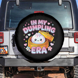 In My Dumpling Era Kawaii Pastel Graphic Spare Tire Cover Retro Groovy Glitter Bao Steamer Basket
