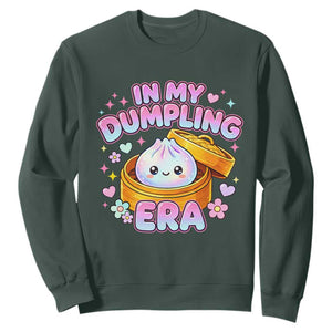In My Dumpling Era Kawaii Pastel Graphic Sweatshirt Retro Groovy Glitter Bao Steamer Basket