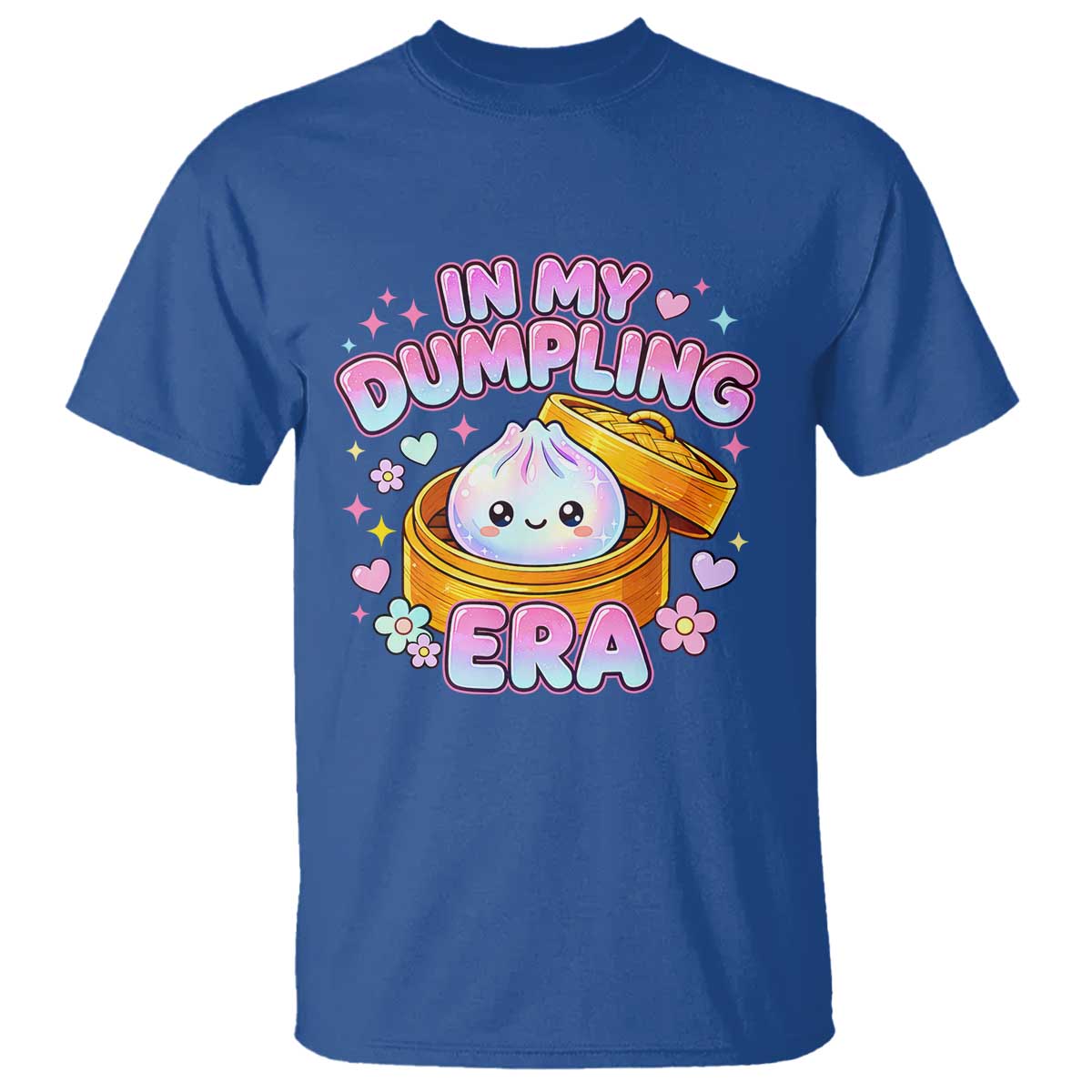 In My Dumpling Era Kawaii Pastel Graphic T Shirt Retro Groovy Glitter Bao Steamer Basket