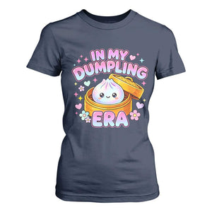 In My Dumpling Era Kawaii Pastel Graphic T Shirt For Women Retro Groovy Glitter Bao Steamer Basket