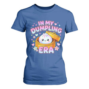 In My Dumpling Era Kawaii Pastel Graphic T Shirt For Women Retro Groovy Glitter Bao Steamer Basket