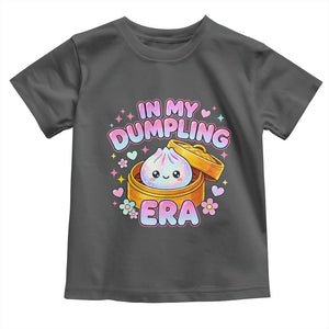 In My Dumpling Era Kawaii Pastel Graphic Toddler T Shirt Retro Groovy Glitter Bao Steamer Basket