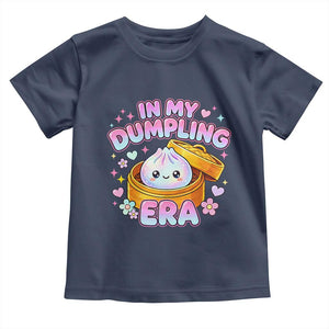 In My Dumpling Era Kawaii Pastel Graphic Toddler T Shirt Retro Groovy Glitter Bao Steamer Basket