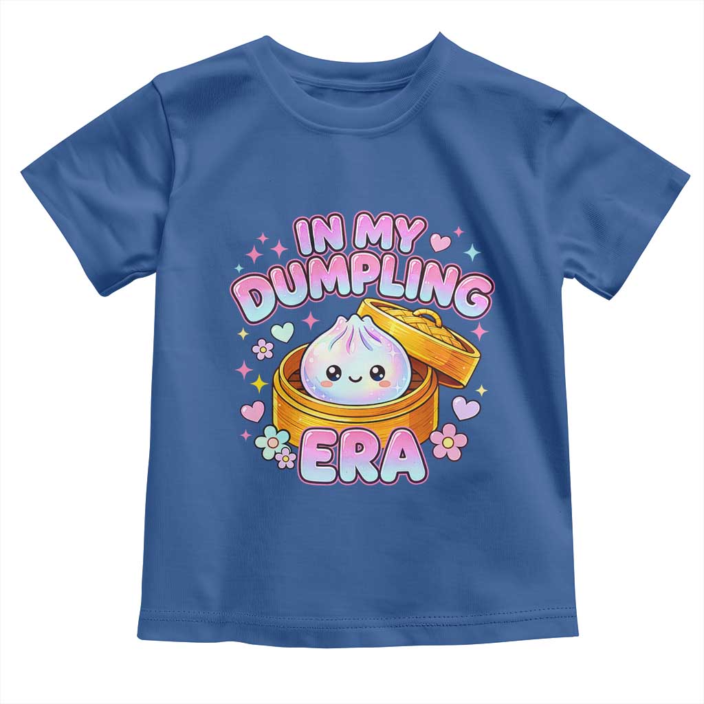 In My Dumpling Era Kawaii Pastel Graphic Toddler T Shirt Retro Groovy Glitter Bao Steamer Basket