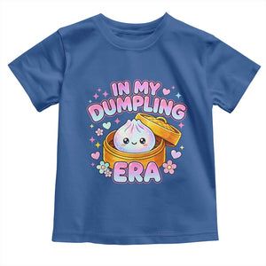In My Dumpling Era Kawaii Pastel Graphic Toddler T Shirt Retro Groovy Glitter Bao Steamer Basket