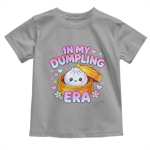In My Dumpling Era Kawaii Pastel Graphic Toddler T Shirt Retro Groovy Glitter Bao Steamer Basket