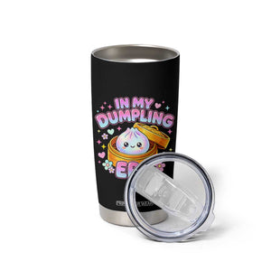 In My Dumpling Era Kawaii Pastel Graphic Tumbler Cup Retro Groovy Glitter Bao Steamer Basket
