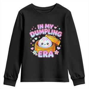 In My Dumpling Era Kawaii Pastel Graphic Youth Sweatshirt Retro Groovy Glitter Bao Steamer Basket