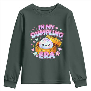 In My Dumpling Era Kawaii Pastel Graphic Youth Sweatshirt Retro Groovy Glitter Bao Steamer Basket