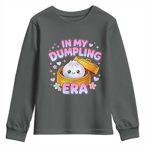 In My Dumpling Era Kawaii Pastel Graphic Youth Sweatshirt Retro Groovy Glitter Bao Steamer Basket