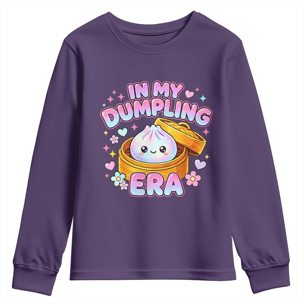In My Dumpling Era Kawaii Pastel Graphic Youth Sweatshirt Retro Groovy Glitter Bao Steamer Basket