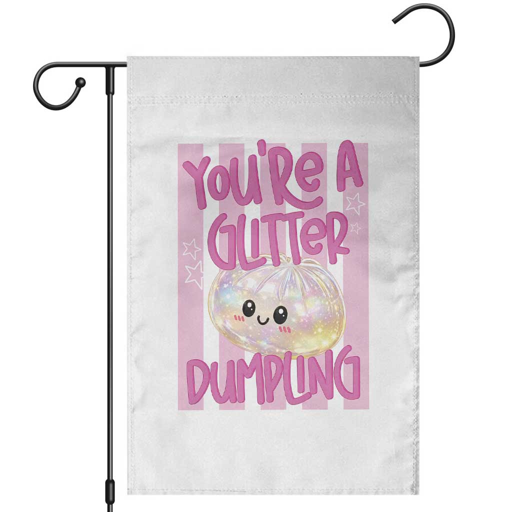 You Are A Glitter Dumpling Cute Preppy Pastel Graphic Garden Flag Kawaii Pastel Pink Striped Food Quote TS02 White Print Your Wear