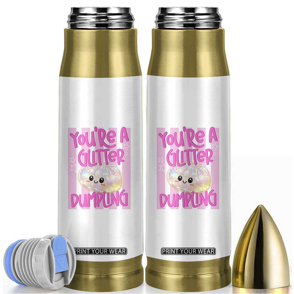 You Are A Glitter Dumpling Cute Preppy Pastel Graphic Bullet Tumbler Kawaii Pastel Pink Striped Food Quote TS02 White Print Your Wear