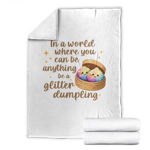 Be A Glitter Dumpling Kawaii Graphic Throw Blanket In A World Squish Squad Mystery Box
