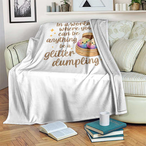 Be A Glitter Dumpling Kawaii Graphic Throw Blanket In A World Squish Squad Mystery Box