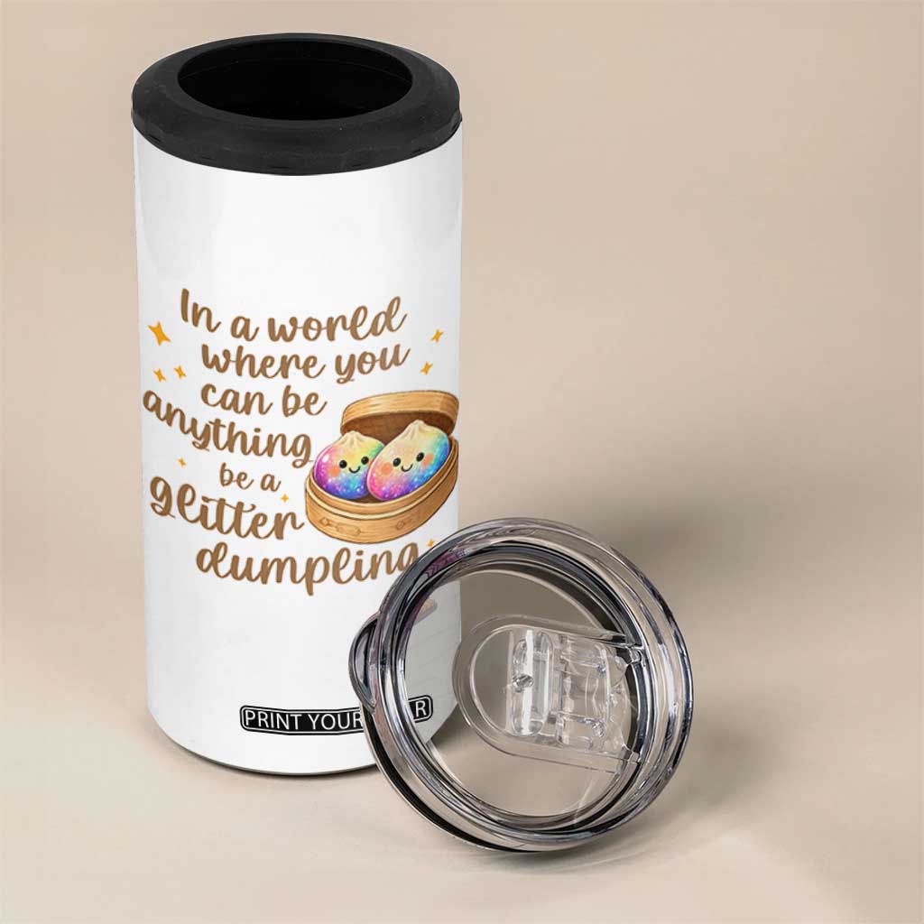 Be A Glitter Dumpling Kawaii Graphic 4 in 1 Can Cooler Tumbler In A World Squish Squad Mystery Box