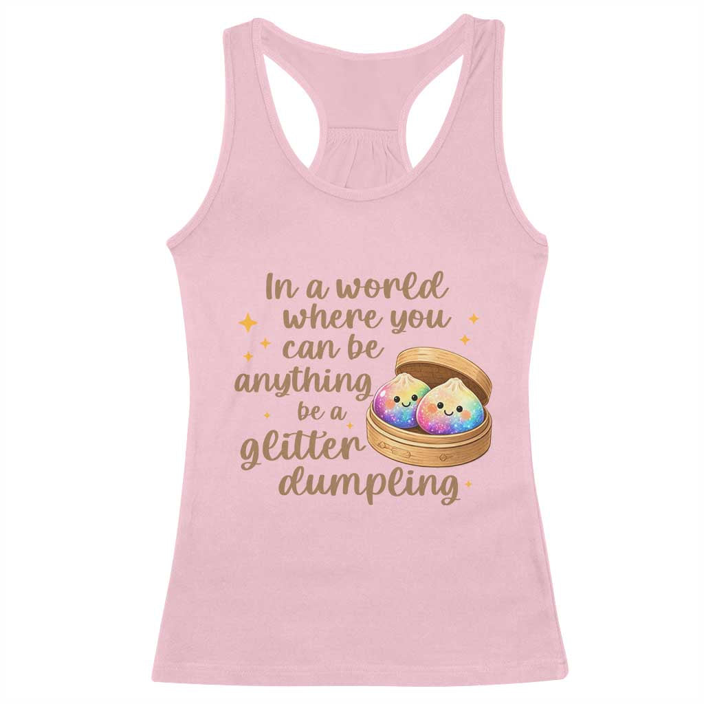 Be A Glitter Dumpling Kawaii Graphic Racerback Tank Top In A World Squish Squad Mystery Box