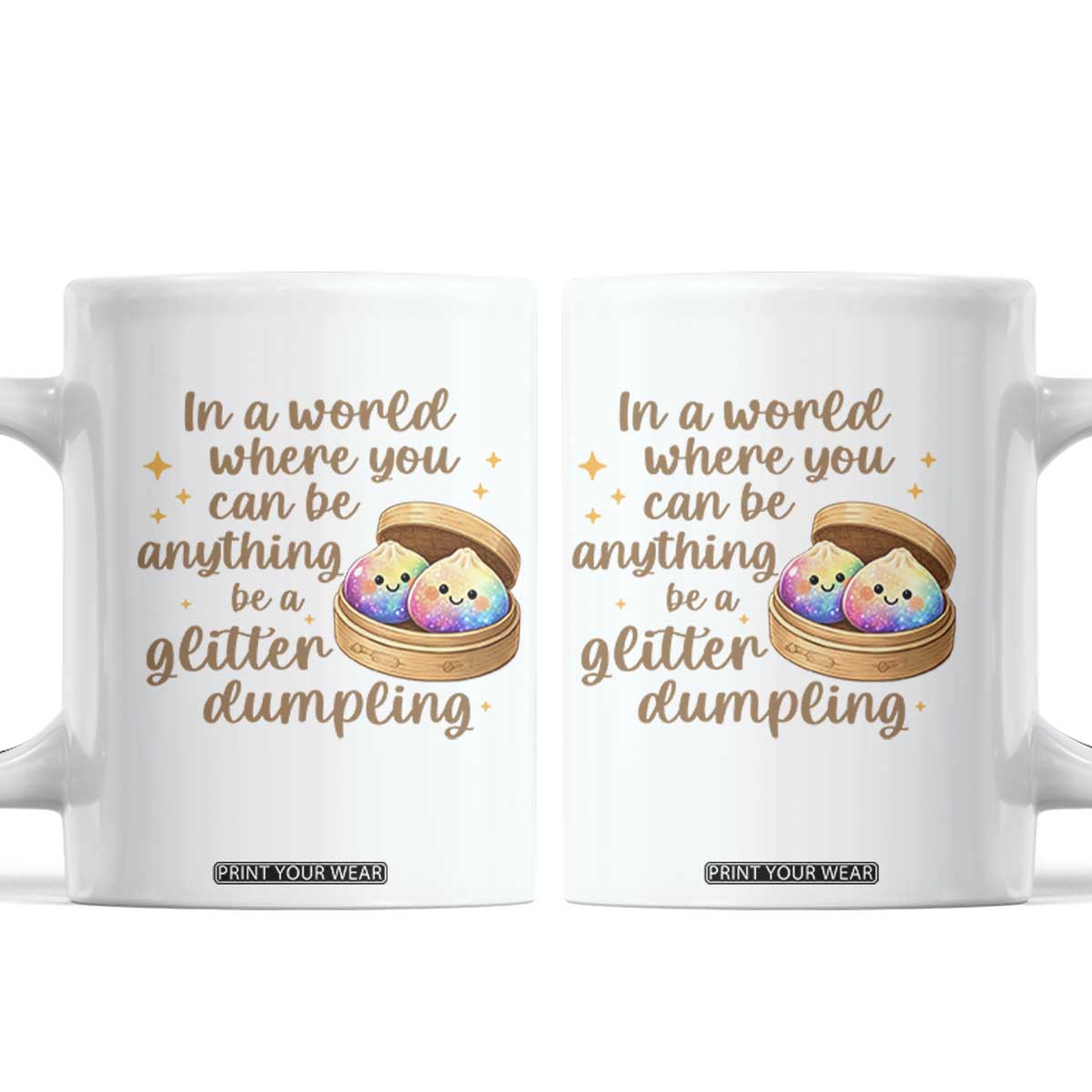 Be A Glitter Dumpling Kawaii Graphic Coffee Mug In A World Squish Squad Mystery Box