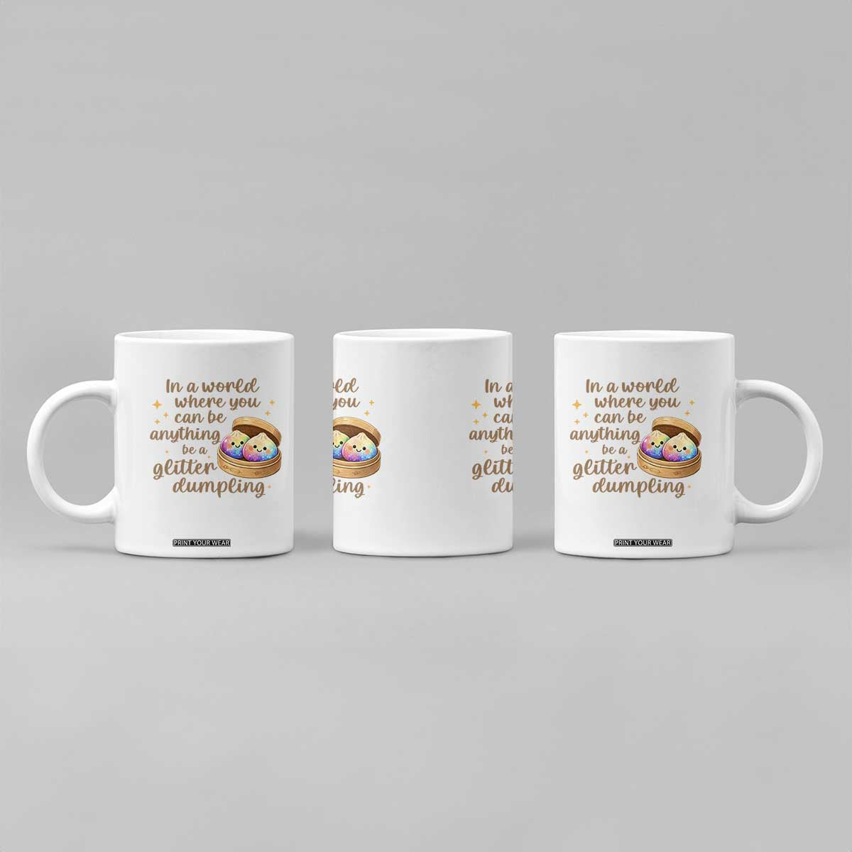 Be A Glitter Dumpling Kawaii Graphic Coffee Mug In A World Squish Squad Mystery Box