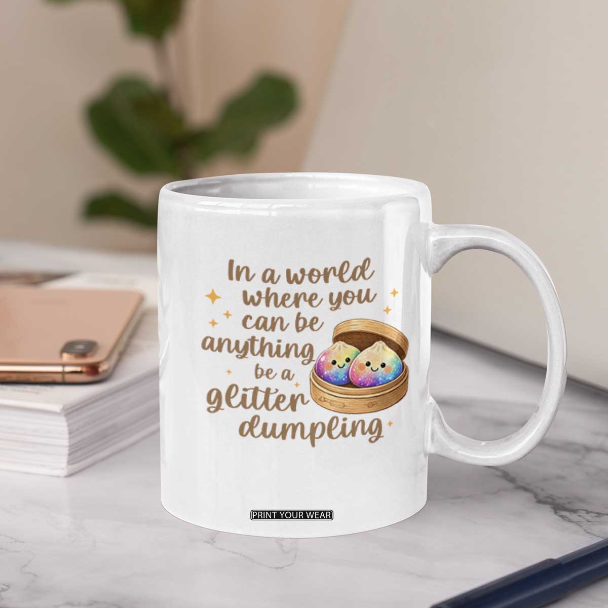 Be A Glitter Dumpling Kawaii Graphic Coffee Mug In A World Squish Squad Mystery Box