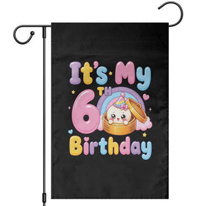 Its My 6th Birthday Kawaii Glitter Dumpling Graphic Garden Flag Cute 6 Years Old Rainbow Bday Girl Party
