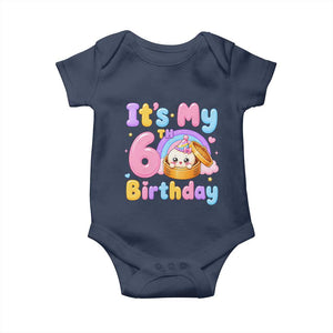 Its My 6th Birthday Kawaii Glitter Dumpling Graphic Baby Onesie Cute 6 Years Old Rainbow Bday Girl Party