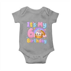 Its My 6th Birthday Kawaii Glitter Dumpling Graphic Baby Onesie Cute 6 Years Old Rainbow Bday Girl Party