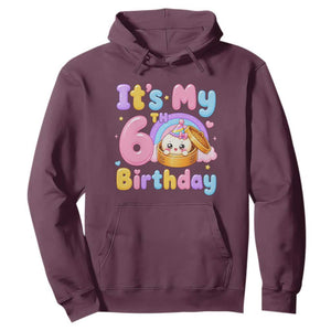 Its My 6th Birthday Kawaii Glitter Dumpling Graphic Hoodie Cute 6 Years Old Rainbow Bday Girl Party