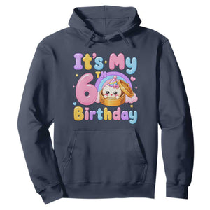 Its My 6th Birthday Kawaii Glitter Dumpling Graphic Hoodie Cute 6 Years Old Rainbow Bday Girl Party
