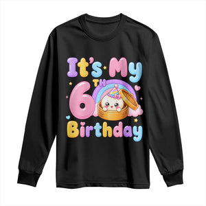 Its My 6th Birthday Kawaii Glitter Dumpling Graphic Long Sleeve Shirt Cute 6 Years Old Rainbow Bday Girl Party