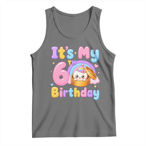 Its My 6th Birthday Kawaii Glitter Dumpling Graphic Tank Top Cute 6 Years Old Rainbow Bday Girl Party