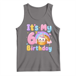 Its My 6th Birthday Kawaii Glitter Dumpling Graphic Tank Top Cute 6 Years Old Rainbow Bday Girl Party